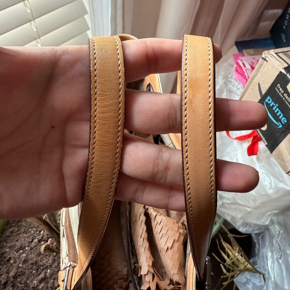 Coach Vintage Wave Patchwork Suede Leather Tote Bag Tan and Brown - Picture 6 of 9